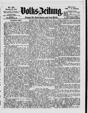 Volks-Zeitung vom 10.06.1860