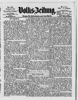 Volks-Zeitung vom 15.06.1860