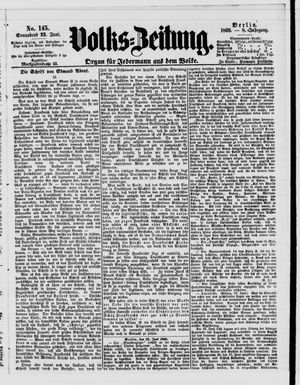 Volks-Zeitung vom 23.06.1860