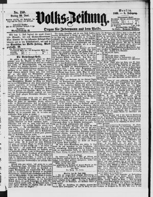 Volks-Zeitung vom 29.06.1860