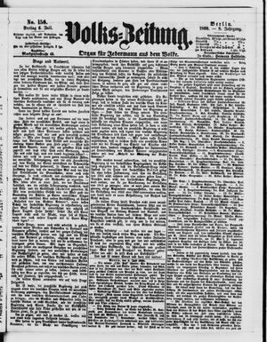 Volks-Zeitung vom 06.07.1860