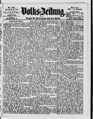 Volks-Zeitung vom 14.07.1860