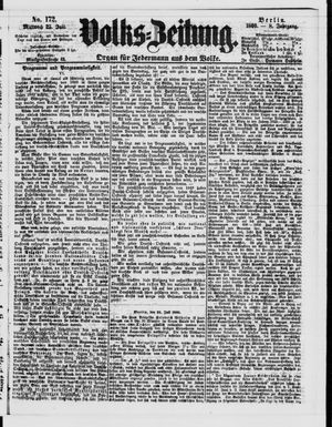 Volks-Zeitung vom 25.07.1860