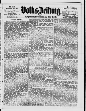 Volks-Zeitung vom 28.07.1860