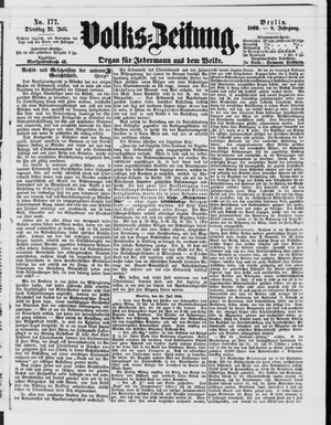 Volks-Zeitung vom 31.07.1860