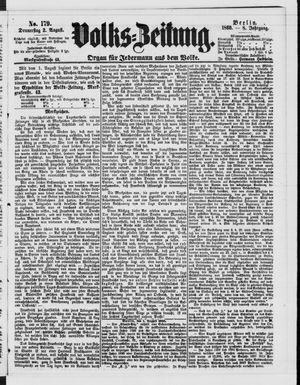 Volks-Zeitung vom 02.08.1860