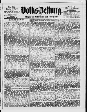 Volks-Zeitung vom 07.08.1860