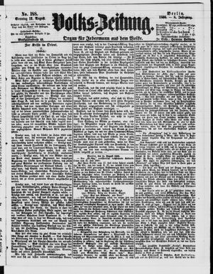 Volks-Zeitung on Aug 12, 1860