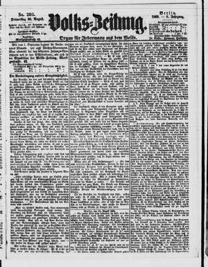Volks-Zeitung vom 30.08.1860