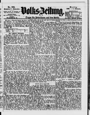 Volks-Zeitung vom 01.09.1860
