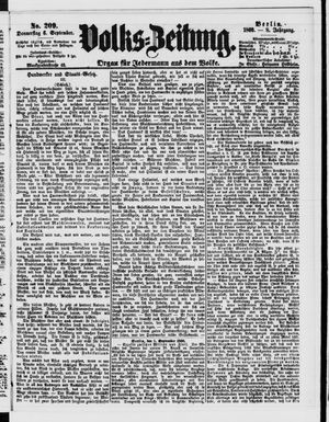 Volks-Zeitung vom 06.09.1860