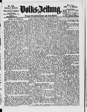 Volks-Zeitung vom 09.09.1860