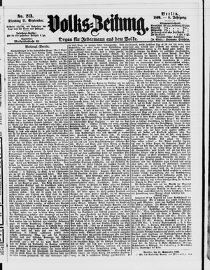 Volks-Zeitung vom 11.09.1860