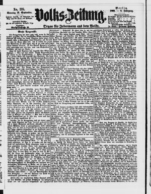 Volks-Zeitung vom 16.09.1860