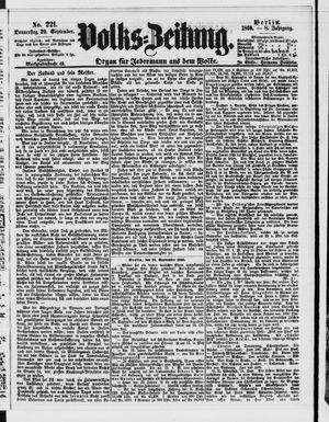 Volks-Zeitung vom 20.09.1860