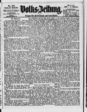 Volks-Zeitung vom 21.09.1860