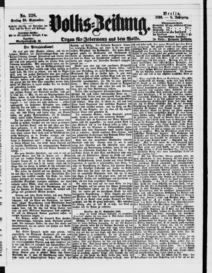 Volks-Zeitung vom 28.09.1860
