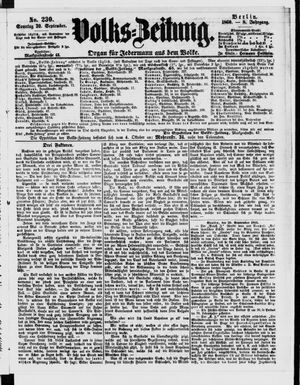 Volks-Zeitung vom 30.09.1860