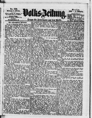 Volks-Zeitung vom 03.10.1860