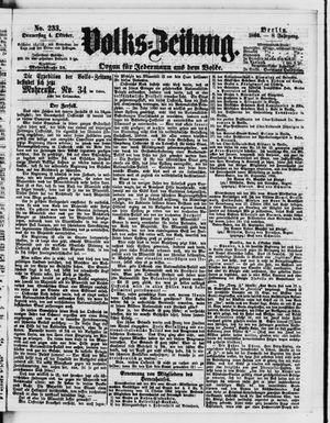 Volks-Zeitung vom 04.10.1860