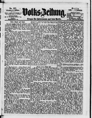 Volks-Zeitung vom 09.10.1860