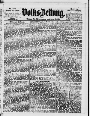 Volks-Zeitung on Oct 10, 1860