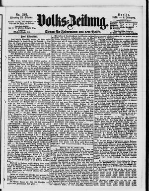 Volks-Zeitung vom 23.10.1860