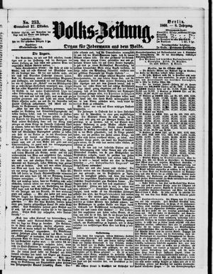 Volks-Zeitung vom 27.10.1860