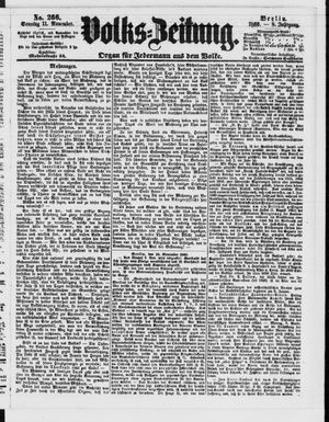 Volks-Zeitung vom 11.11.1860