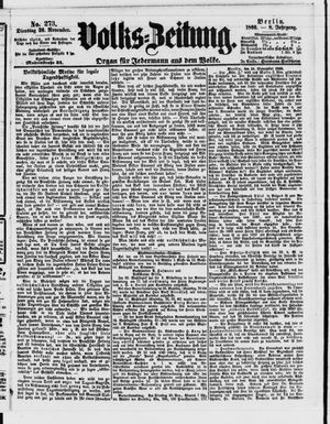 Volks-Zeitung vom 20.11.1860