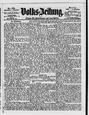 Volks-Zeitung vom 01.12.1860