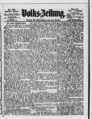 Volks-Zeitung vom 05.12.1860