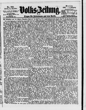 Volks-Zeitung vom 14.12.1860