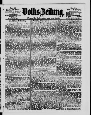 Volks-Zeitung vom 12.02.1861