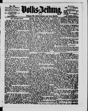 Volks-Zeitung vom 14.02.1861