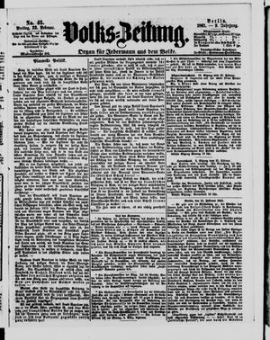 Volks-Zeitung vom 22.02.1861
