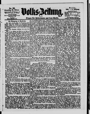 Volks-Zeitung vom 28.02.1861