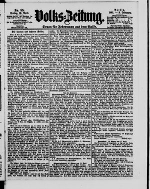 Volks-Zeitung on Apr 12, 1861