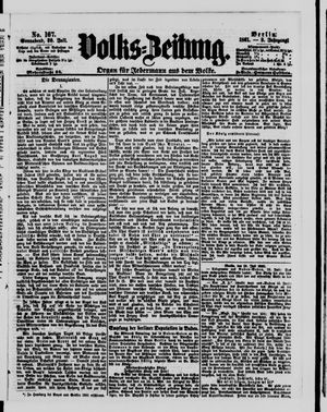 Volks-Zeitung vom 20.07.1861