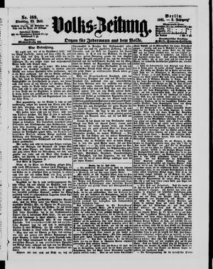 Volks-Zeitung vom 23.07.1861