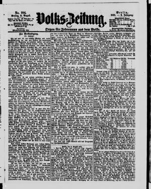 Volks-Zeitung vom 09.08.1861
