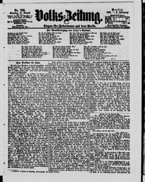 Volks-Zeitung vom 11.08.1861