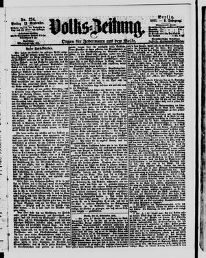 Volks-Zeitung vom 13.09.1861
