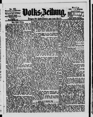 Volks-Zeitung vom 14.09.1861