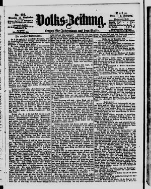 Volks-Zeitung vom 15.09.1861