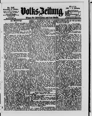 Volks-Zeitung vom 17.10.1861