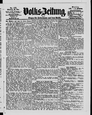 Volks-Zeitung vom 20.11.1861