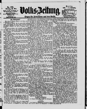 Volks-Zeitung vom 24.11.1861