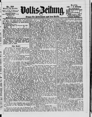 Volks-Zeitung vom 22.12.1861