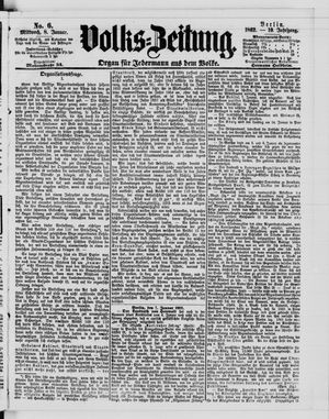 Volks-Zeitung vom 08.01.1862